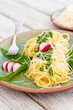 Spaghetti mit Bärlauchpesto