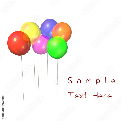 Illustration: multicolored balloons for background use multicolored balloons for background use