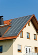 Roof with solar panels in Germany