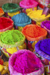 Piles of colored powder for Indian festival Holi