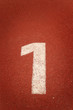 Number 1 on running track