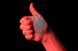albania national flag thumb up gesture for excellence and achiev albania national flag thumb up gesture for excellence and achiev
