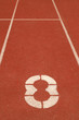 Number 8 on running track Number 8 on running track