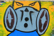 Graffiti detail on the wall, Greece