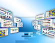 Television and internet production technology concept Television and internet production technology concept