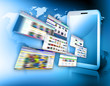 Television and internet production technology concept Television and internet production technology concept