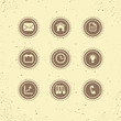 Set of retro icons: business theme.