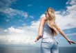 woman outdoors relaxing