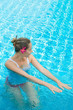 girl in pool
