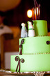 green wedding cake