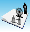 City guide. Book with London buildings City guide. Book with London buildings