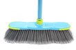 Brush for a floor with the blue handle