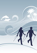 nordic walking beach