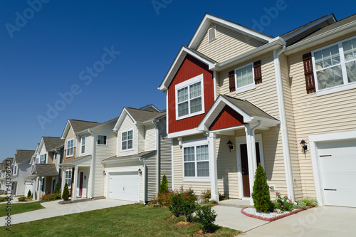 Photo: Street of residential houses Street of residential houses