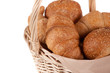 a basket of rolls