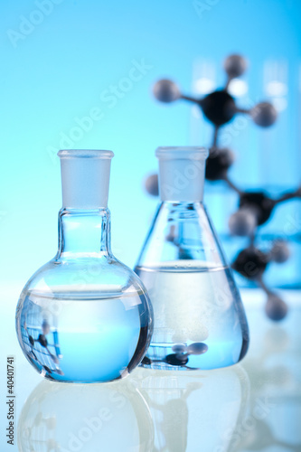 Photo: Glass in laboratory Glass in laboratory