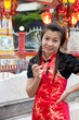 happy Chinese new year - beautiful young Asian woman