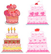 Different Cakes. Vector Collection