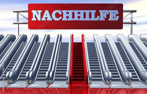 Illustration: 3D Rolltreppe - NACHHILFE 3D Rolltreppe - NACHHILFE