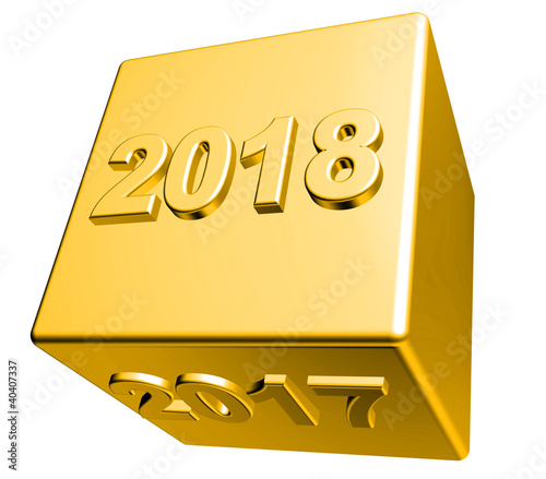 Illustration: 3D Goldwürfel - 2017 - 2018 3D Goldwürfel - 2017 - 2018