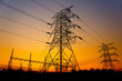 sunset against pylon tower