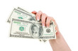 money in a giving hand