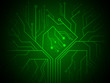 Green circuit background
