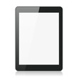 Black Tablet Computer or Reader on White Background Black Tablet Computer or Reader on White Background