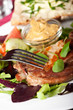 Schweinesteak mit Portulak