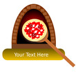 Oven with pizza