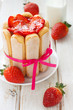 French charlotte with strawberries