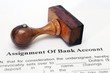 Assignment of bank account