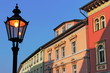 Stadt im Abendlicht