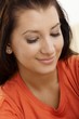 Closeup portrait of smiling girl