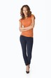 Pretty female standing arms crossed
