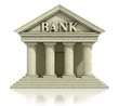 3d bank icon isolated on the white 3d bank icon isolated on the white