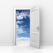 door to sky - heaven or freedom 3d concept