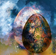art abstract background with egg