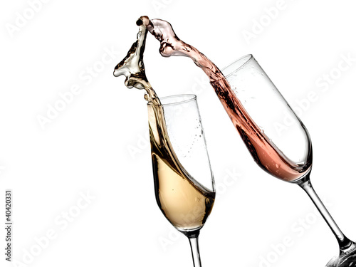 Photo: White and rose champagne splash White and rose champagne splash