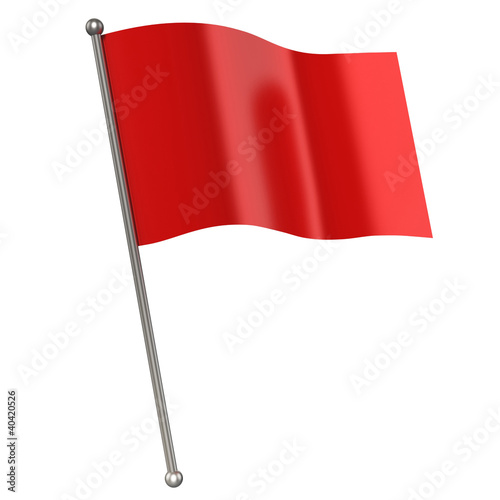 Illustration: red flag isolated red flag isolated