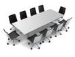 conference table isolated on white background
