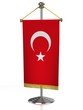 Photo en ligne au meilleur prix Turkey table flag isolated on white
