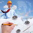 Construction industry collage