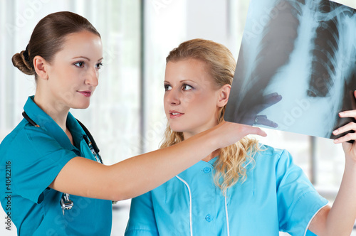 Photo: Doctors with x-ray Doctors with x-ray