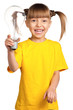 Girl with light bulb
