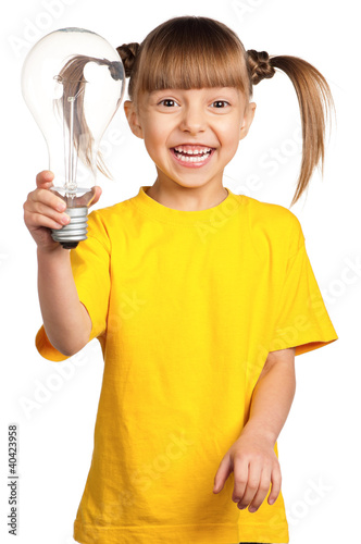 Photo: Girl with light bulb Girl with light bulb