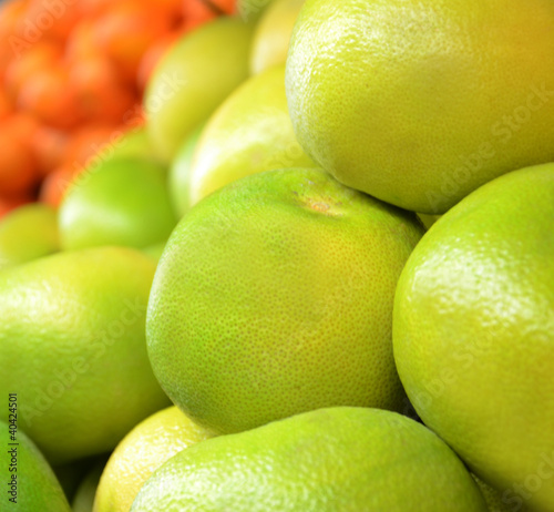 Photo: Pomelo or Chinese Grapefruit. Taken in the mark Pomelo or Chinese Grapefruit. Taken in the mark