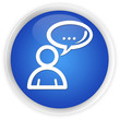 Social network blue button