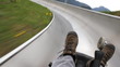 Sliding in the mountain
