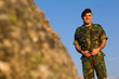 Military in the top of a mountain